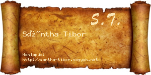 Sántha Tibor névjegykártya