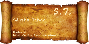 Sántha Tibor névjegykártya
